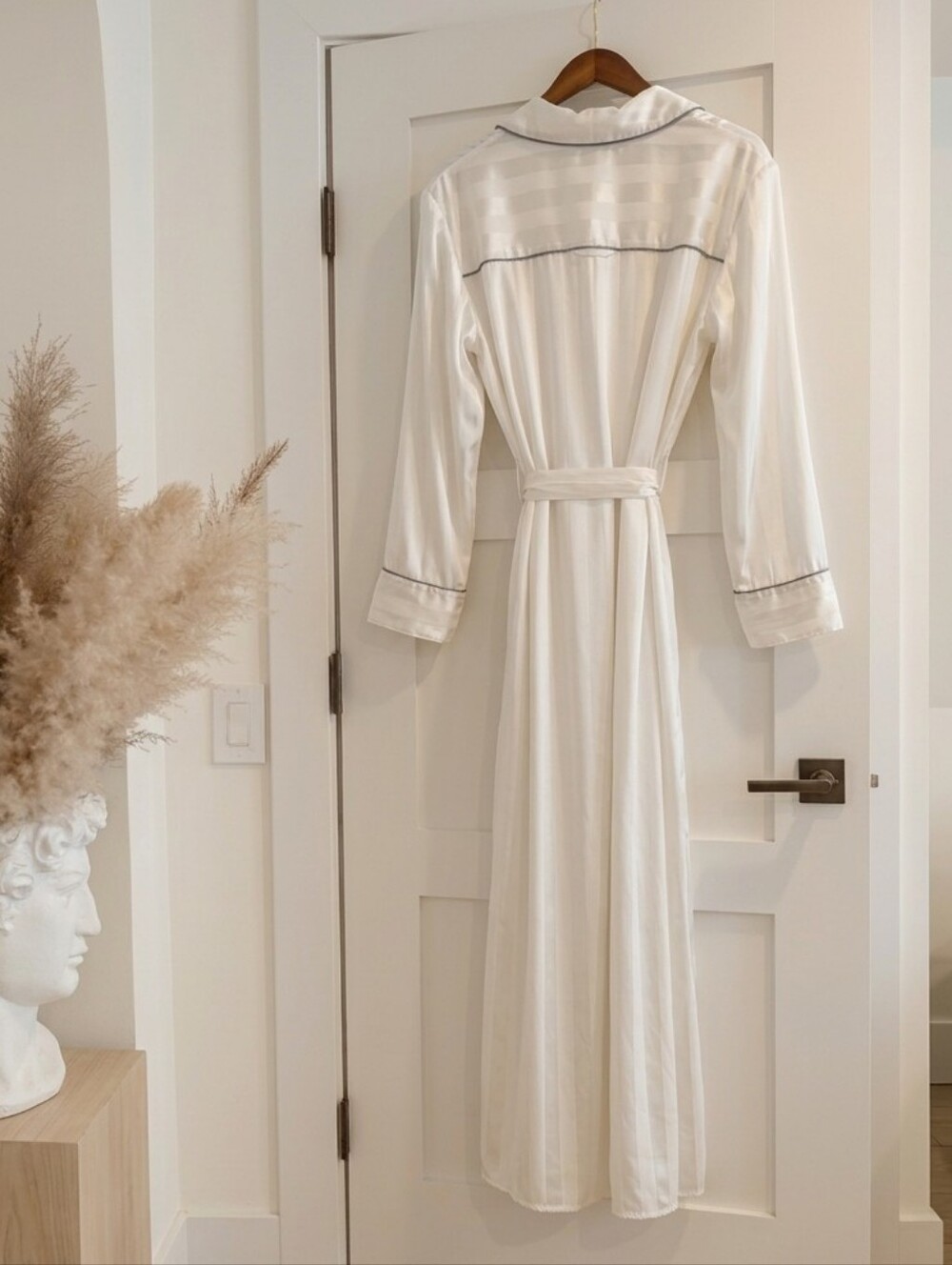 Free People Satin Stripe Robe Kimono,  Slide Slits